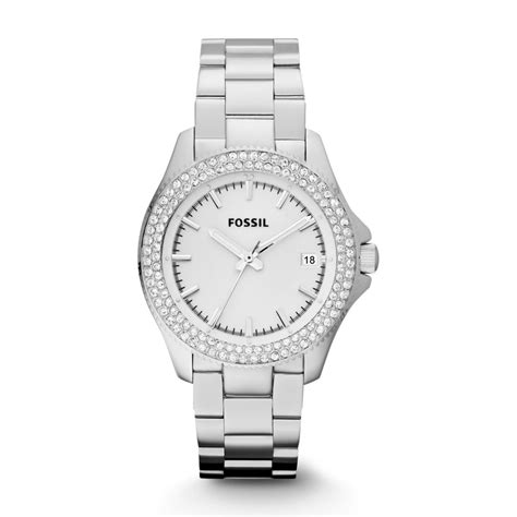 reloj fossil dama plata